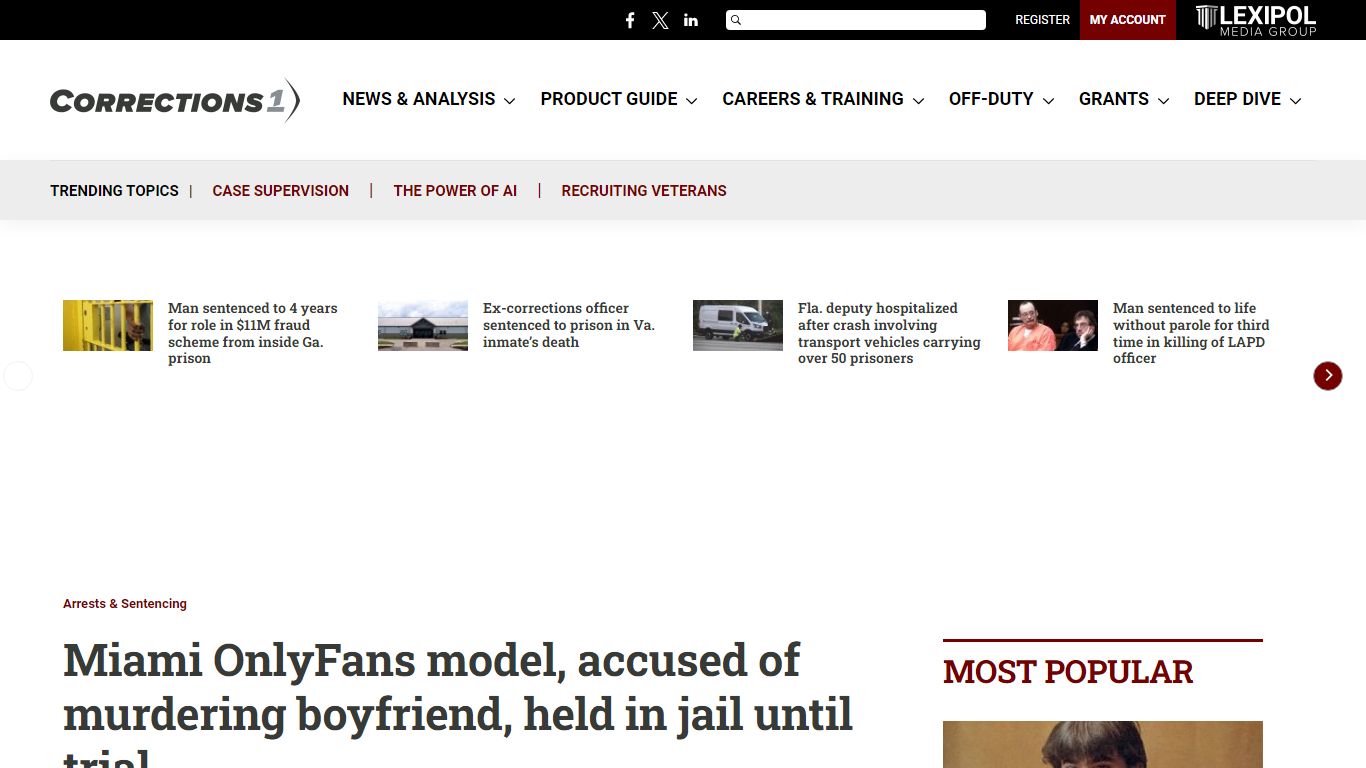 Miami OnlyFans model, accused of murdering boyfriend, held in jail ...