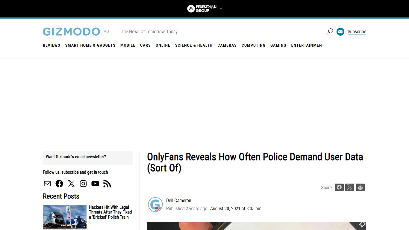 OnlyFans Reveals How Often Police Demand User Data (Sort Of)